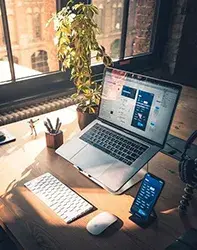 Laptop and phone showing a quiz interface
